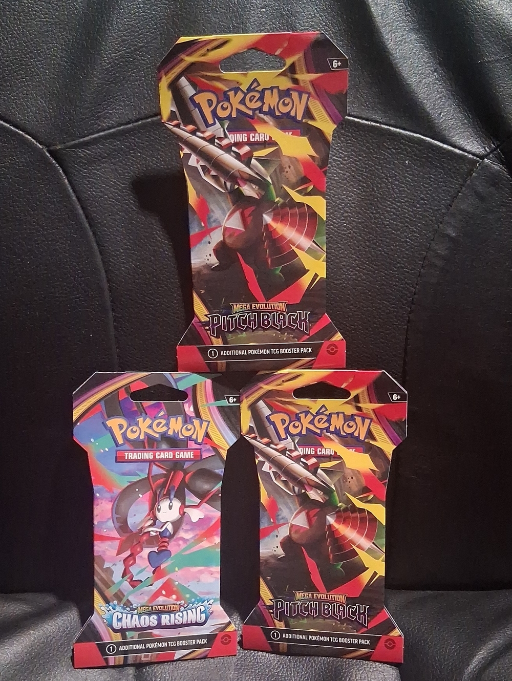 Pokemon Trading Card Game Booster Packs - Red, Yellow, Black
